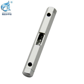 Beyzk mini small hexagonal level 8012 portable level bubble aluminum alloy level high precision level 80 points 5*11 points 5mm hexagonal strip silver shell white water