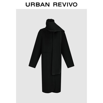 Ur2025 new winter women's casual style simple scarf long coat uwh150105