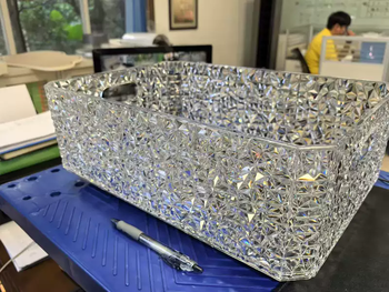 Yusenyi upgraded ice pattern wine frame bar luminous ice bucket ktv party creative acrylic beer frame anti-fall champagne bucket anti-fall 12 diamond pattern bucket body does not light up