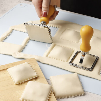 Magic bean shenghuo zinc alloy lace small cookie mold press-type handmade dumpling artifact baking tool wonton wonton press mold small square dumpling mold 1 piece