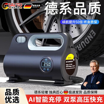 Clcey german quality car air pump car pump electric portable car tire automatic high pressure air pump 12v wired pointer model