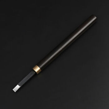 Rsrddy nitrided white steel woodworking carving knife handmade wood carving handmade wood carving knife root carving knife bamboo carving wooden handle wooden handle flat knife 6mm