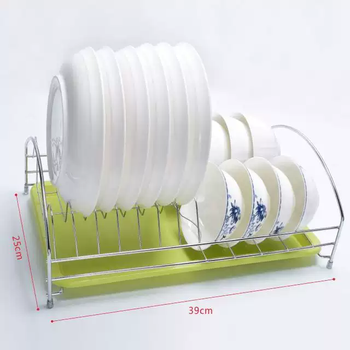 Yusenyi dish rack drain rack household washing and dish storage rack kitchen storage rack stainless steel color water control dish rack single layer dish rack
