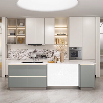 He jiagong kitchen cabinet customization kitchen integrated cabinet customization 304 stainless steel cabinet stove integrated cabinet quartz stone table customization prepayment can be deducted from the contract fee (consult customer service to enjoy deposit appreciation)