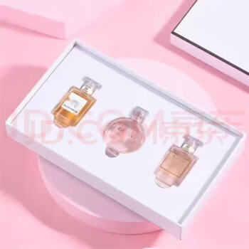 Perfume sample travel trial counter gift box holiday gift for girlfriend, wife, best friend birthday gift box set chanel set of 3 bottles + counter gift bag