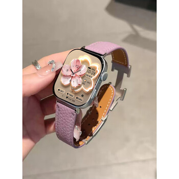 Huawei valentine's day gift watch fit3 original smart watch sports bluetooth call lightweight large screen health management access control heart rate monitoring birthday gift for boys and girls customized by goddess field green + purple litchi pattern h buckle advanced customization