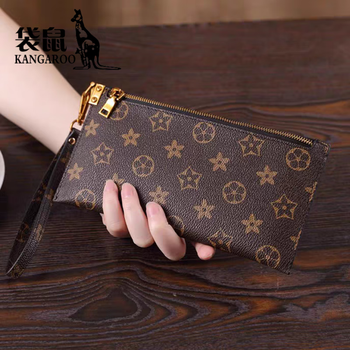 Kangaroo (kangaroo) brand luxury 2025 new women's long wallet women's zipper wallet multi-card slot light luxury clutch mobile phone presbyopia
