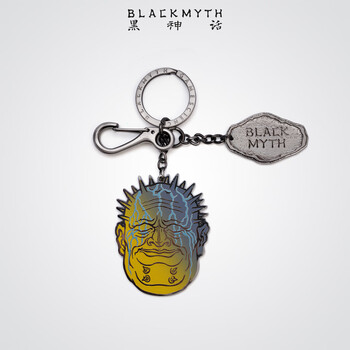 Black myth golden pool elder color changing keychain wukong same style bag pendant temperature changing enamel creative pendant collection gift