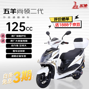 Wuyang shangling 2nd generation +125 scooter fuel express delivery for home commuting diamond white
