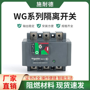 New schneider wg series load isolation switch 3p4p 40a63a100a160a250a three-phase 380v 500a 4p