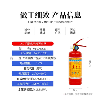 Xingzhe'an new national standard dry powder fire extinguisher 4g portable home store vehicle-mounted fire equipment fire extinguishing box 1kg dry powder 2025 new national standard dry powder fire extinguisher