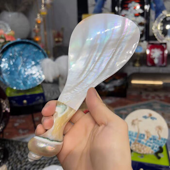 Fancychic nordic natural conch rice spoon shell powder pure shell mother-of-pearl spoon retro light luxury fork spoon tableware soup spoon household conch rice spoon