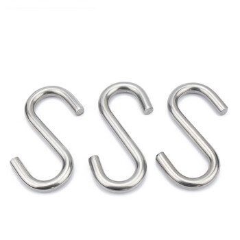 Jinchao s hook 304 stainless steel s-shaped hook s-shaped hook s hook industrial hook convenient hook load-bearing m6 (5 pieces)