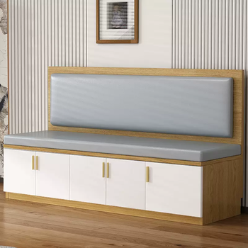 Yusenyi solid wood deck dining table home sofa storage restaurant balcony storage bay window cabinet soft package custom sofa side cabinet length 180x width 45x height 85 five door deck side cabinet another shot package one