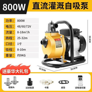 Genius water pump brushless frequency conversion dc self-priming pump battery car high voltage flow electric vehicle universal water pump 48v60v72v 800w 1 inch permanent magnet frequency conversion brushless self-priming pump