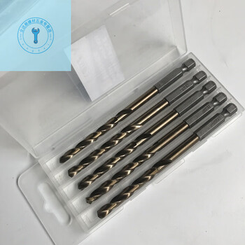 Shushe hexagonal handle twist drill stainless steel special straight handle hexagonal electric wrench drill bit metal drilling drill iron high hardness fully ground hexagonal handle twist drill 6mm single