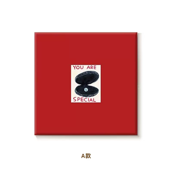 Yusenyi bauhaus living room sofa background wall hanging painting high-end bedroom restaurant entrance hanging painting dopamine art type a high-definition texture picture style black (25mm brushed aluminum alloy frame) 50x50cm