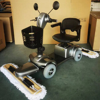 Mppmck ride-on electric dust cart commercial floor mopping warehouse property factory workshop three- and four-wheel cleaning vehicle sweeping and sweeping machine gray range 45 kilometers dust cart