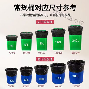 Mo peng property garbage bag large commercial large black sanitation outdoor super large bucket kitchen storage artifact 300 pieces 120*140cm new material 4 wires thickened | puncture resistant and durable