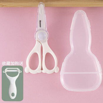 Buy product ceramic food supplement scissors, baby food scissors, baby food scissors, white