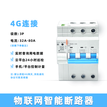 4g ethernet smart circuit breaker micro-breaker mobile phone computer remote control main gate air switch network cable metering 4g regular model 3p32a-80a