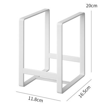 He jiagong kitchen japanese drawer dish rack home cabinet storage rack plate bowl storage rack drain rack h-shaped plate rack white large