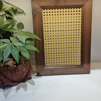 Pupan professionally customizes rattan door panels for household chinese-style antique grid breathable door panels solid wood rattan door panels. for customization, contact customer service
