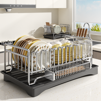 Best helper nicholas tse recommends stainless steel dish rack kitchen drain basket storage basket integrated drain rack household artifact