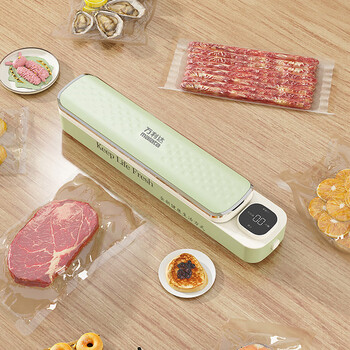 Wanlida vacuum sealing machine wet and dry food preservation fully automatic kitchen appliance vacuum preservation plastic sealing machine small household new year goods preservation multi-functional fully automatic green 1 sealing machine