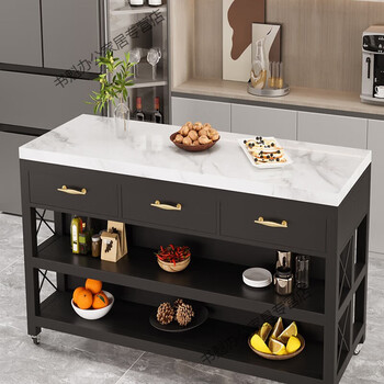 Jphznb zifei slate sideboard marble island table open dining table removable workbench cooking table marble countertop 60*50*85cm without drawer