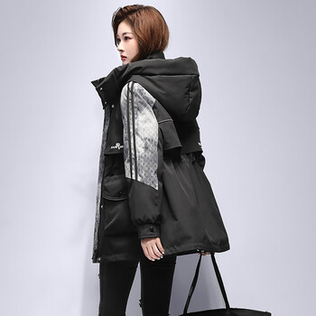 Yaya parker down jacket women's mid-length new style winter hooded fashionable comfortable versatile slim slim commuting warm jacket