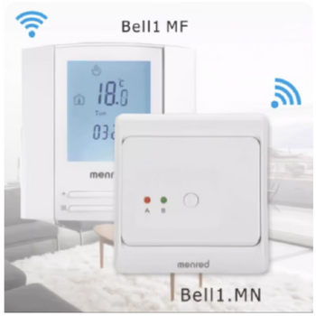 Manred floor heating thermostat panel water heating wall-mounted furnace temperature control electric heating plate steaming yoga room bell wireless thermostat receiver complete set