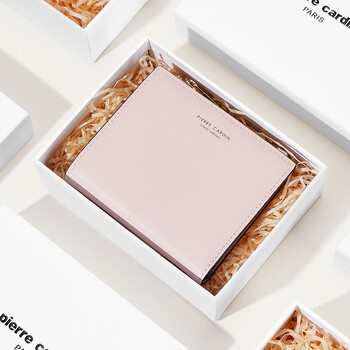 Pierre cardin (pierre cardin) good gift pierre cardin women's wallet 20 new mini small zero 2-in-1 light pink 93*110*20 (mm)