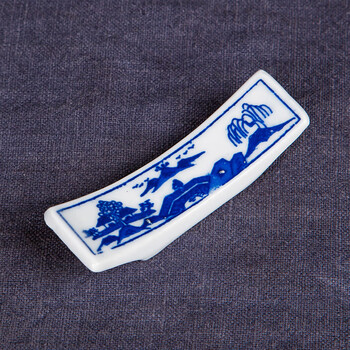 Rsrddy ceramic chopstick holder traditional chopstick holder chopstick pillow chopstick holder chinese household blue and white porcelain tableware simple chopstick holder wutong chopstick holder 1 pack