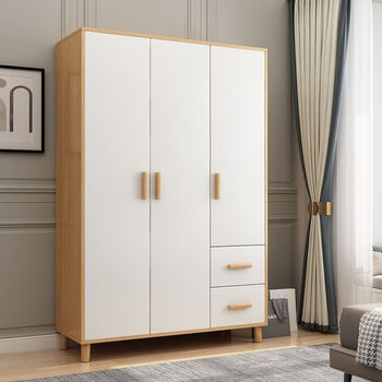 Jiataiwang wardrobe bedroom home modern simple small apartment rental use solid wood assembly children's wardrobe simple cabinet 03-model delivery to home customized consultation customer service
