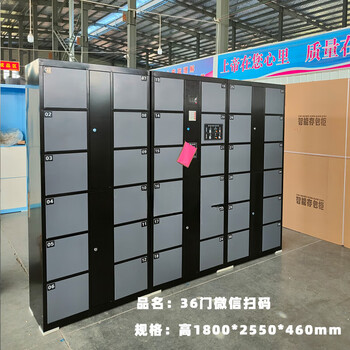 Supermarket electronic bag storage cabinet smart locker mobile phone locker barcode fingerprint scan face recognition wechat cabinet 36-door wechat scan model