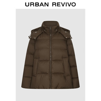 Ur2025 new winter women's temperament retro hooded quilted pocket down jacket uwm150042