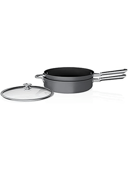 Ninja foodi neverstick three-piece non-stick frying pan set with tempered glass lid, suitable for gas stoves