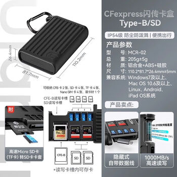 Youbasket mcr-01/02 multifunctional high-speed card box reader card slot storage read and write two-in-one mcr-02 cfe-b flash card box