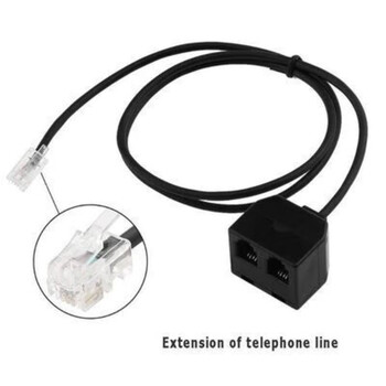 Telephone splitter, landline headphone splitter box, rj9 male to rj9 female 1/21, can use 2 headsets at the same time. telephone landline headphone splitter box, rj9 male to rj9 female, 1/21