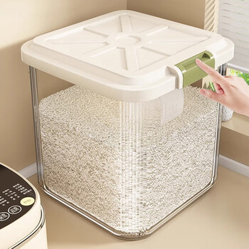 Added rice bucket sealed insect-proof and moisture-proof household 2025 new rice storage tank container large-capacity flour storage box