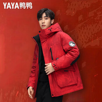 Duck duck wang yibo same style down jacket for men and women 2025 new winter thickened hooded work jacket trendy top
