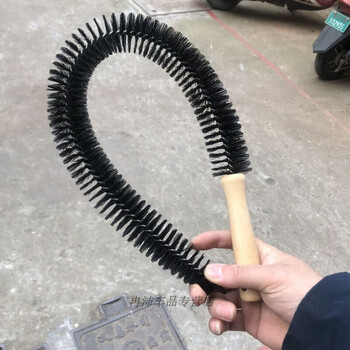 Bun peng pipe brush bendable wire brush dredge pipe hair brush dredge cleaning extended cleaning wire kitchen sewer pipe water pipe internal s-bend 66cm full hair brush rod is hard
