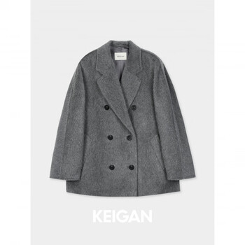 Keigan town store signature/peruvian alpaca alpaca suli long hair classic 1018o1 coat jacket autumn skylark gray upgraded version (short style) s 36
