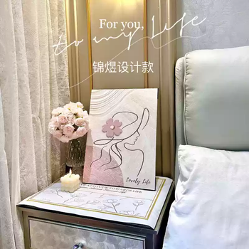 Yusenyi cream style entrance decoration decoration painting painting rose flowers bedside bedroom home accessories tv cabinet place quietly enjoy flowers blossoming type a (w30xh40cm upgraded flash film bracket)