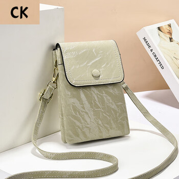 Chling kayan small ck women's bag mobile phone bag women's popular crossbody 2025 new compact and lightweight coin purse women's shoulder oblique green