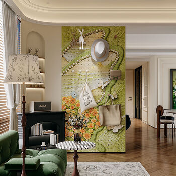 Sailotou solid wood perforated board storage rack customized entrance style wall blocking meter box wall creative decoration storage multi-layer board customized square meter pricing