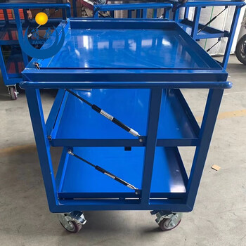 Yingjia machinery gas spring turnover cart millennium rack cart logistics trolley three-layer cart heavy square tube tool cart 800*500*850