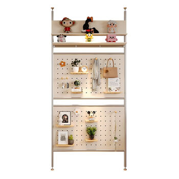 Aluminum profile perforated plate top-level punch-free screen office decoration partition jewelry pendant creative display stand contact customer service