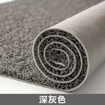 Yusenyi entrance door floor mat, anti-slip mat, household front door wire ring door mat, outdoor cutable foot mat, advanced sense, upgraded thickened wire ring gray 120x220 cm (recommended for the main door, free cutting)